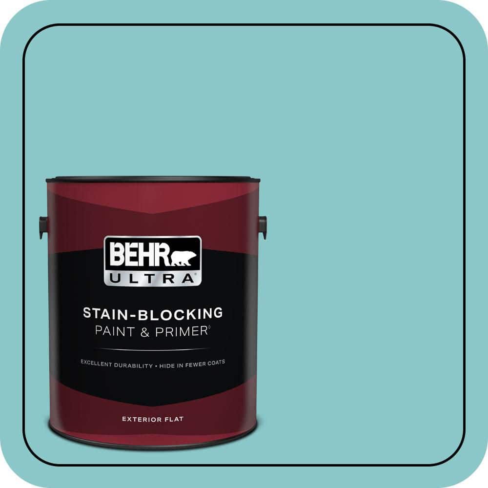 1 gal. #510D-4 Embellished Blue Flat Exterior Paint & Primer price history on PriceWatchPro