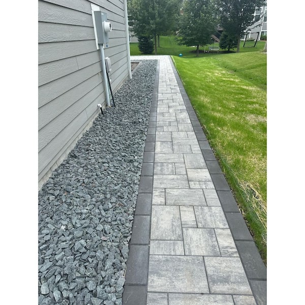 Unbranded Reno 14.75in. x 9.875 in. x 2.375 in. Rectangle Cascade Face Mix Concrete Paver Pallet (114-pieces/70.5 sq. sf./Pallet) HDRENOCASCADEFM