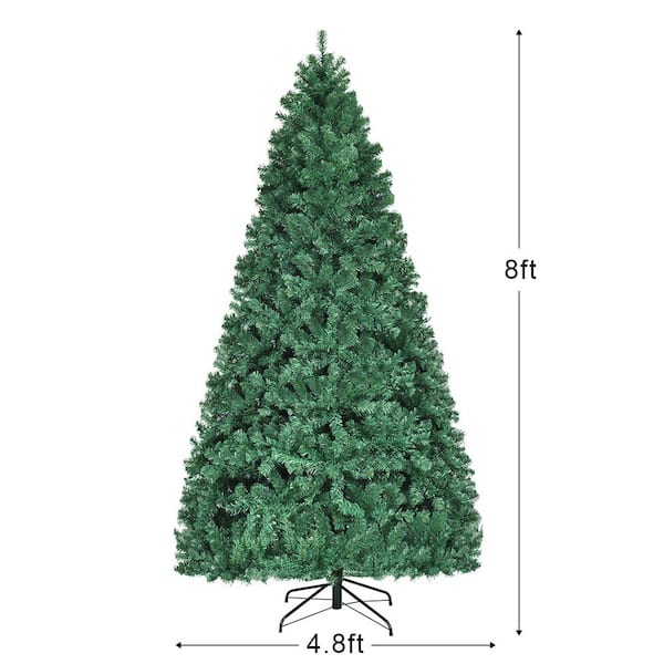 Like New 8 ft. Pre-Lit PVC Hinged Artificial Christmas Tree with 430 LED Lights newest