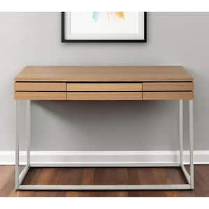 13.8 in. Brown Rectangle MDF Console Table with Drawers