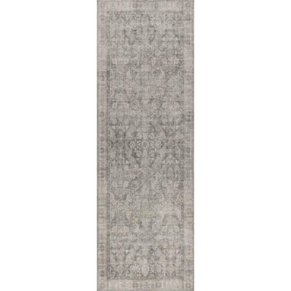 2 ft. 8 in. x 8 ft. Calianna Grey Hillstone Collection Traditional Vintage Medallion Runner Rug price history on PriceWatchPro