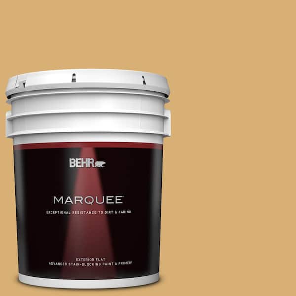 BEHR MARQUEE 5 gal. Home Decorators Collection #HDC-AC-08 Mustard Field Flat Exterior Paint & Primer