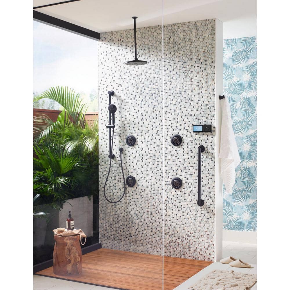 Matte Black Eco-Performance Handheld Shower with Slide Bar
