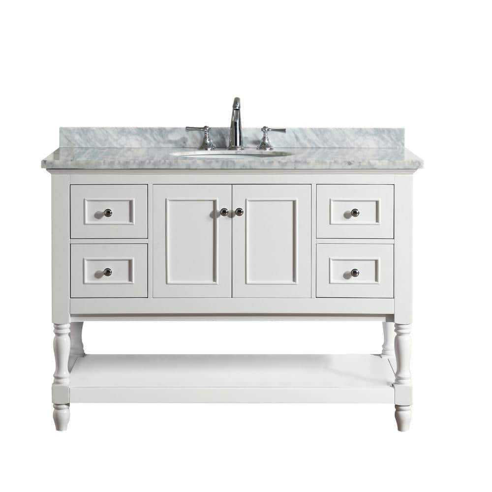Ari Kitchen and Bath Cape Cod 48 in. Single Bath Vanity in White with
