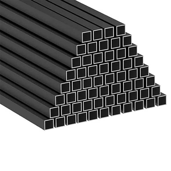 Afoxsos 50 Pack 26 x 3/4 Hollow Square Metal Deck Balusters Black Staircase Spindle and Railing Porch