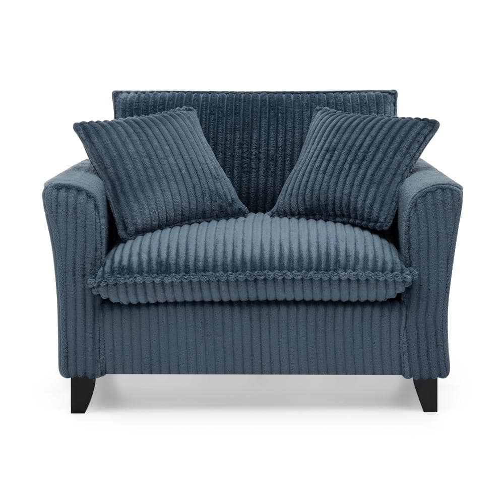 "Blue Corduroy Single-Person Bean Bag with Backrest and Armrests, 46.5"" x 36"" x 33"", for Living Room Bedroom" price history on PriceWatchPro