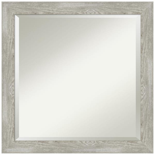Amanti Art Dove Greywash Narrow 23.5 in. H x 23.5 in. W Framed Wall Mirror