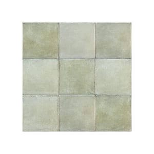 Olaria Green Leaf 6 in. x 6 in. Glossy Ceramic Wall Tile (12.8091 sq. ft./Case)
