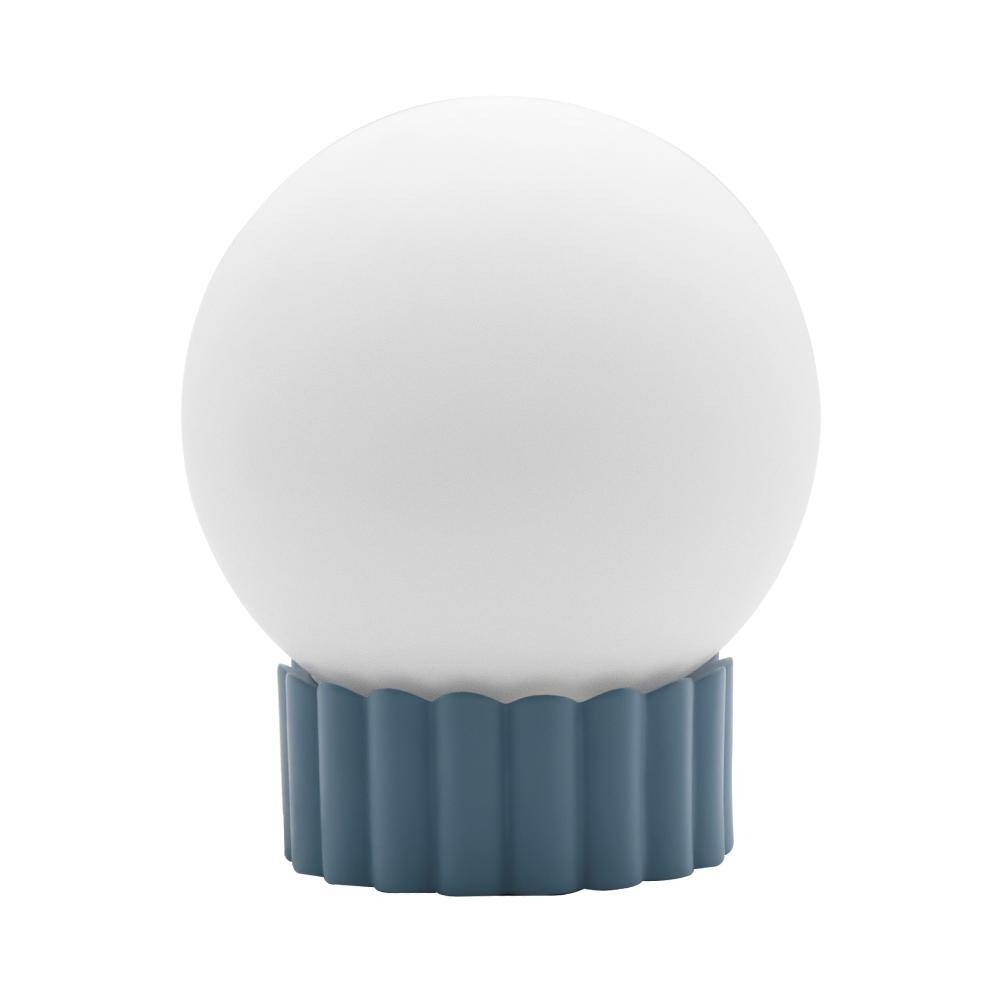 5.9 in. Opal Glass Globe Table Lamp with Ribbed Resin Base, Light Blue, E12 Socket, Dimmable Switch price history on PriceWatchPro