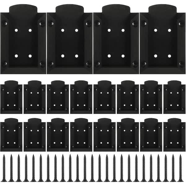 Deck Railing Bracket Connectors for 2x4 Sturdy Nylon with 160 Screws Black 20pcs Pack