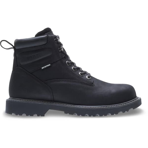 Wolverine Men's Floorhand Waterproof 6'' Work Boots - Steel Toe - Black Size 7.5(M)