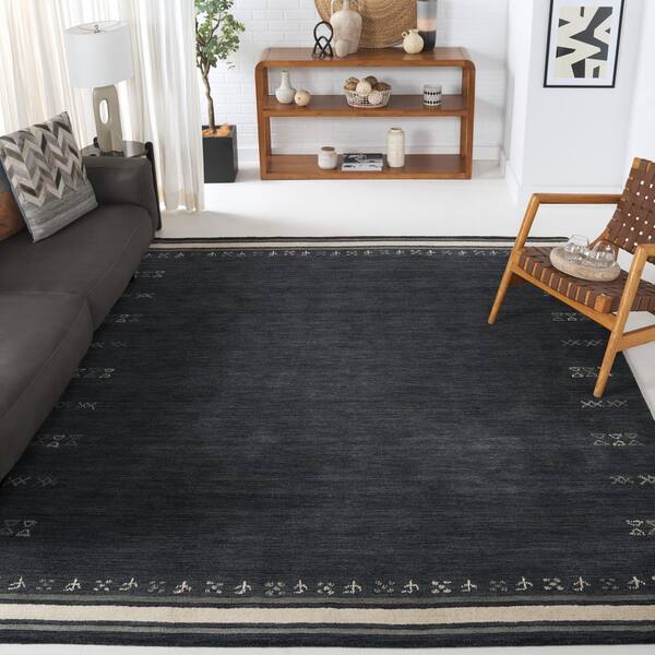 Himalaya 9 ft. x 12 ft. Charcoal Tribal HIM597H Area Rug
