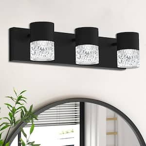 19 in. Black 3-light Dimmable LED Vanity Light