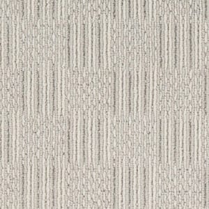 6 in. x 6 in. Pattern Carpet Sample - Upland Grid - Color Pebblestone