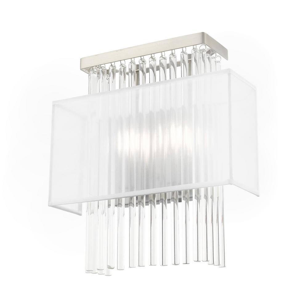 Alexis Brushed Nickel 2-Light ADA Compliant Wall Sconce