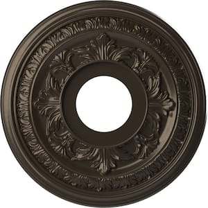 13 in. O.D. x 3-1/2 in. I.D. x 3/4 in. P Baltimore Thermoformed PVC Ceiling Medallion in Metallic Dark Bronze