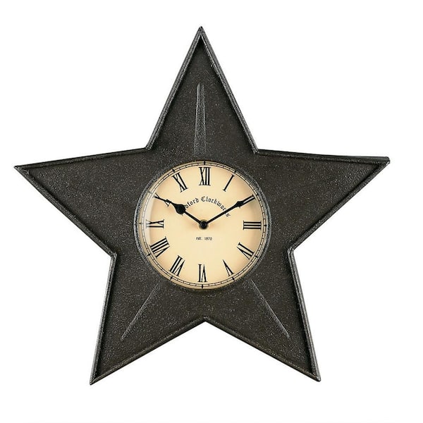 Park Designs Black Star Metal Clock 22-673 - The Home Depot