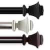 Bach 168 in. Single Curtain Rod in Black with Finial