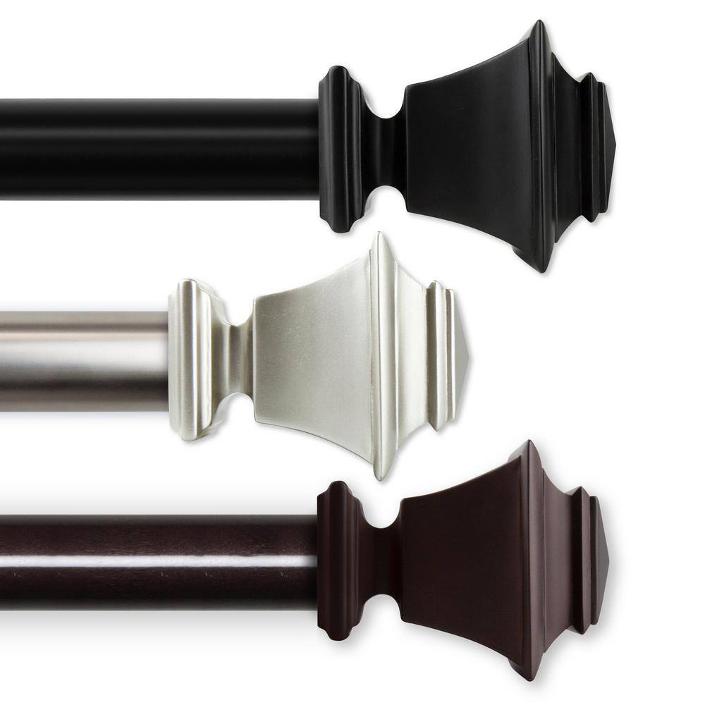 Curtain Finials Only, 6Pcs Black Plastic Curtain Rod Caps Window Curtain Pole Ends Decorative Vintage Drapery Pole Heads Fits Dia 1 1 Rods Home Window