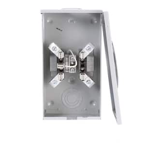 200 Amp 4-Jaw Single Phase 600-Volt Ring Type Overhead Feed Meter Socket