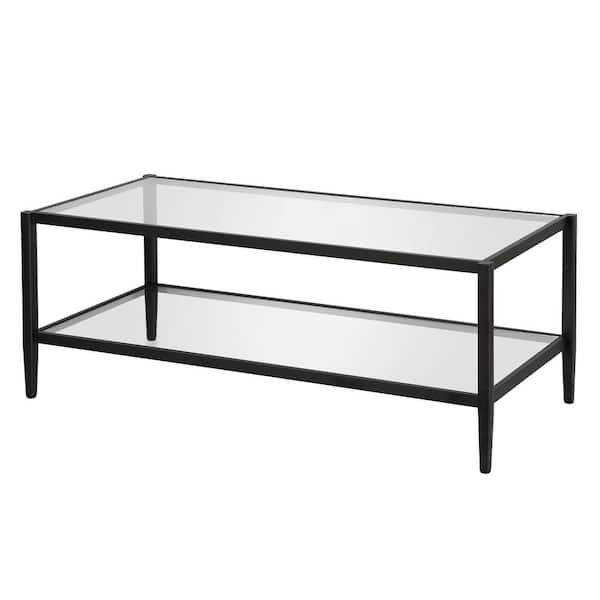 Meyer&Cross Hera 45 in. Blackened Bronze Rectangular Glass Top Coffee Table