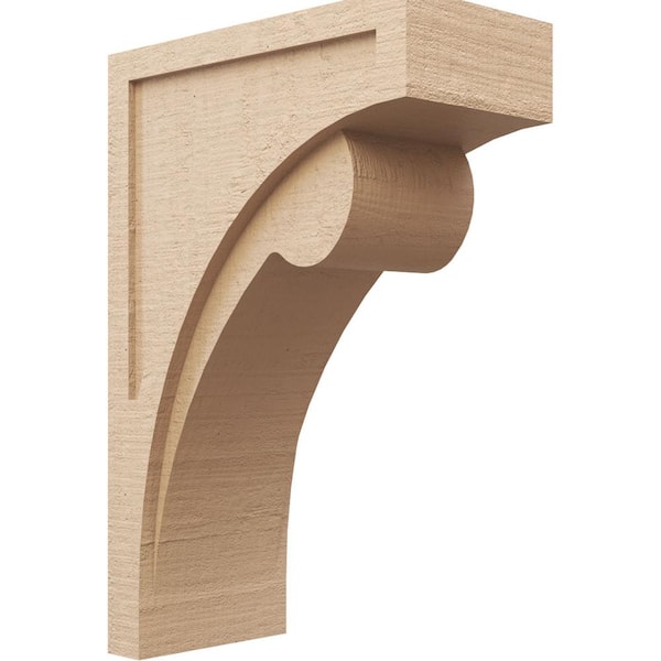 Ekena Millwork 11-in. x 22-in. x 33-in. Series 2 Classic Viola Rough Cedar Woodgrain Timberthane Polyurethane Corbel, Primed Tan
