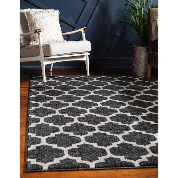 Trellis Philadelphia Black/Beige 2' 2 x 3' 0 Area Rug