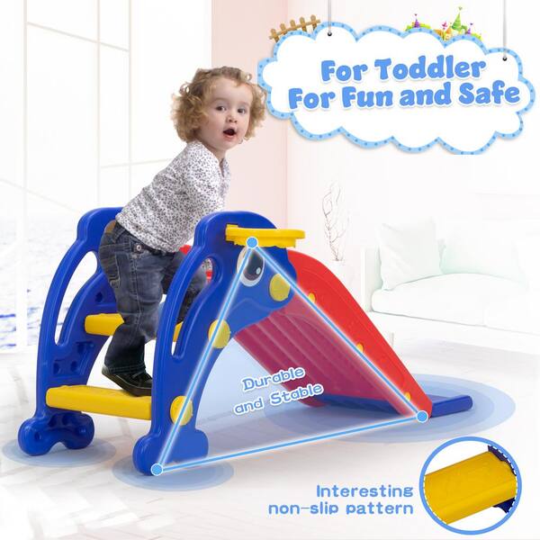 Nyeekoy Kids Slide Play Set for Toddlers with Basketball Hoop and