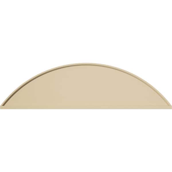 Ekena Millwork 54 in. W x 14-1/2 in. H x 2 in. P Segment Arch Smooth Signature Urethane Pediment, Primed Tan