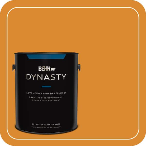 BEHR DYNASTY 1 gal. #280B-7 Status Bronze Satin Enamel Interior Stain-Blocking Paint and Primer