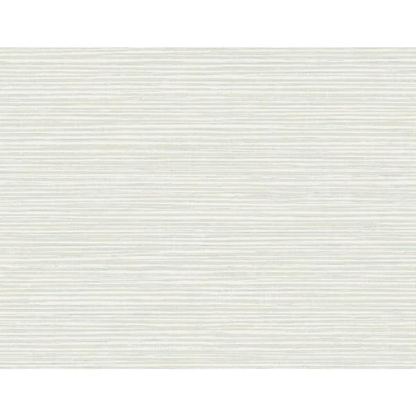 60.75 sq. ft. Metallic Ivory and Light Gray Langston Stringcloth Unpasted Paper Wallpaper Roll