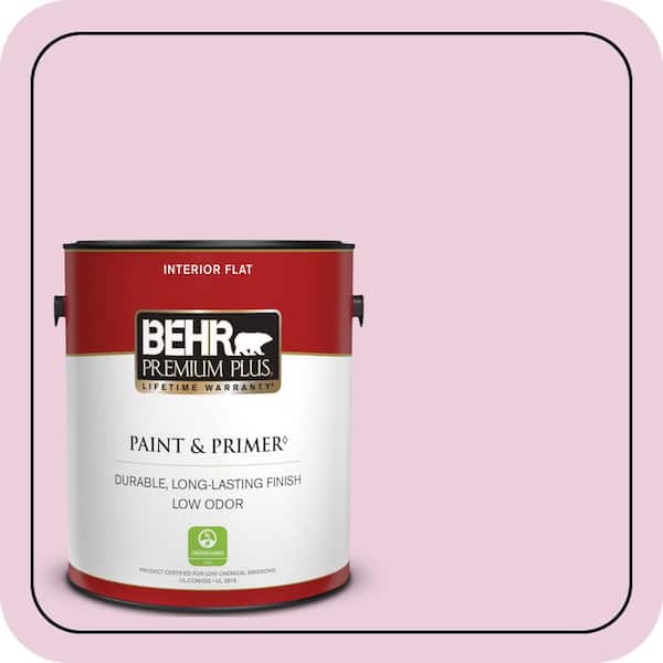 BEHR PREMIUM PLUS 1 gal. #M130-2 Creamy Freesia Flat Low Odor Interior Paint & Primer