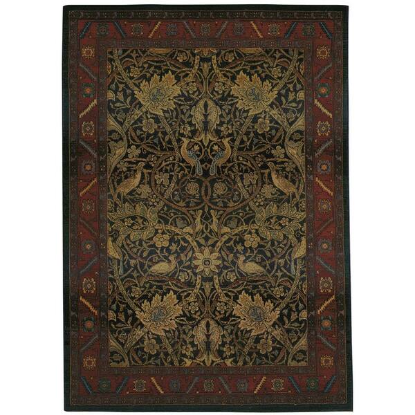 Kaiden Red/Blue 6 ft. X 9 ft. Oriental Area Rug 043038 The Home Depot