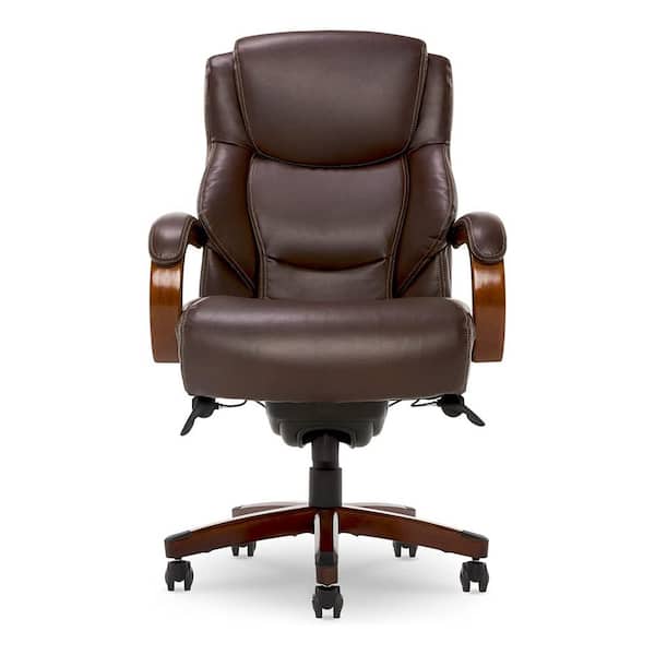 JOMEED CC82 Delano Big and Tall Executive Office Chair with Ergonomic  Lumbar Support, Adjustable Height, and Comfort Core Memory Foam, Brown  Leather
