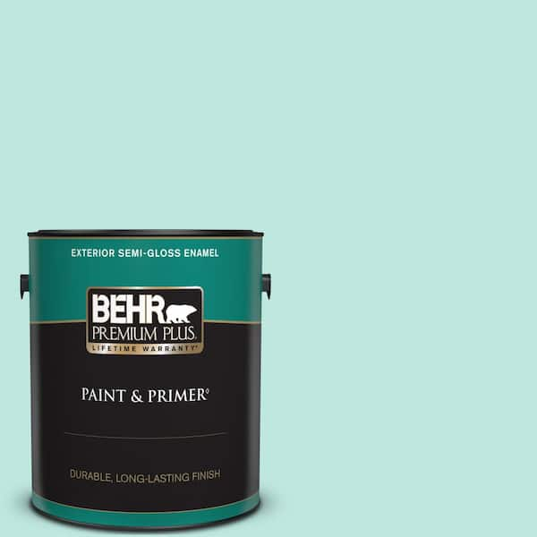 BEHR PREMIUM PLUS 1 gal. #490A-2 Cool Jazz Semi-Gloss Enamel Exterior Paint & Primer