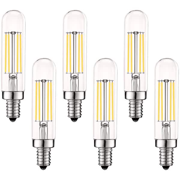 60-Watt Equivalent T6 T6.5 Dimmable Edison LED Light Bulbs 5-Watt UL Listed 4000K Cool White (6-Pack)