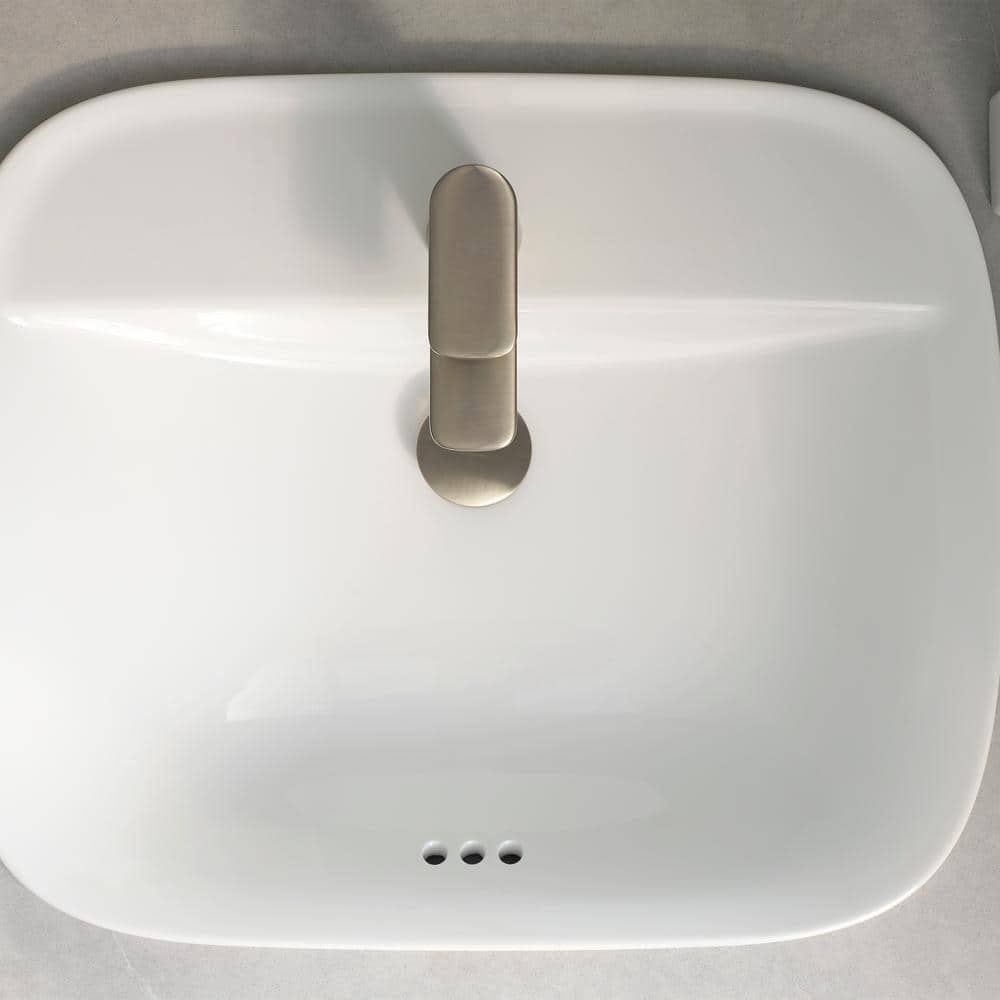 Brushed Nickel Petite Single-Handle Bathroom Faucet