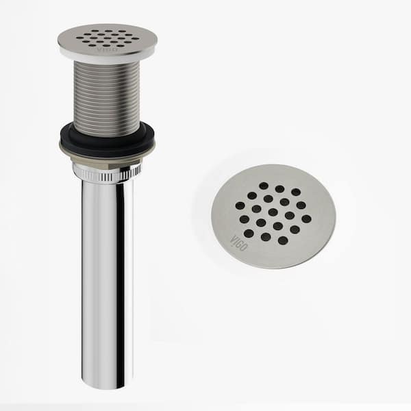 Vessel Bathroom Sink Drain in Brushed Nickel