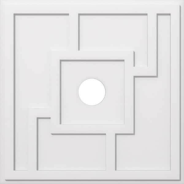Ekena Millwork 1 in. P X 11-3/4 in. C X 34 in. OD X 5 in. ID Knox Architectural Grade PVC Contemporary Ceiling Medallion