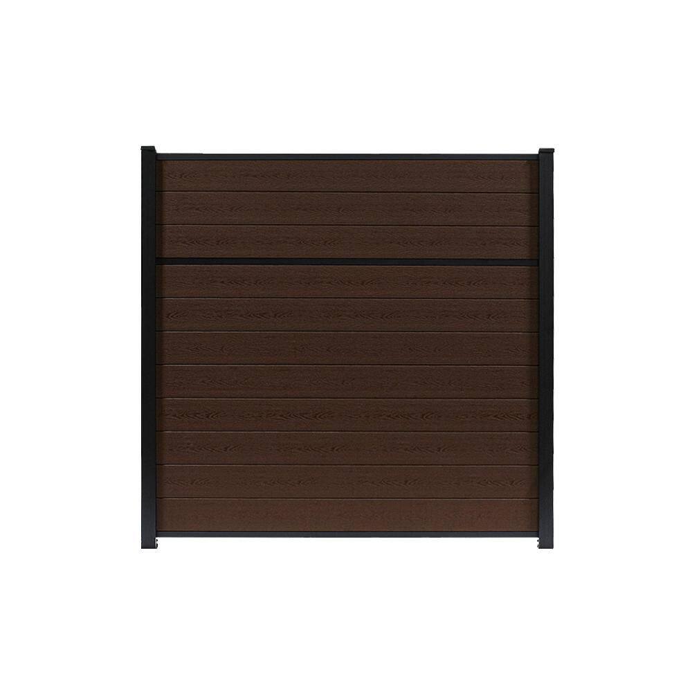 Classic Privacy 6 ft. x 6 ft. Aspen Brown Composite Fence Panel with Aluminum Rails price history on PriceWatchPro