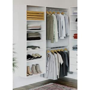 Essential 36 in. W - 60 in. W White Wood Closet System