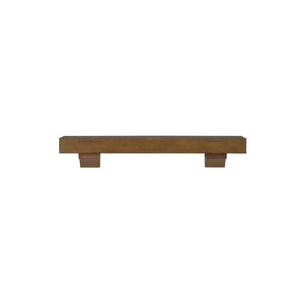 Pearl Mantels 6 ft. Russet Distressed Finish Cap-Shelf Mantel