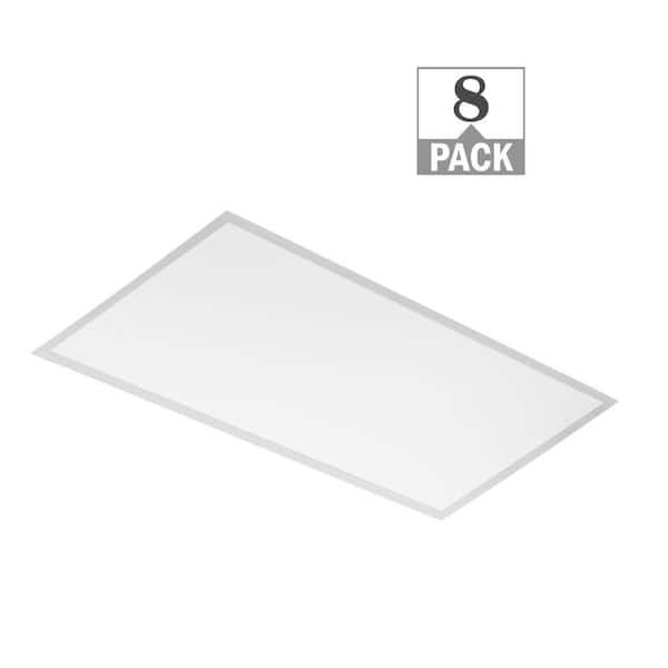 8-Pack 2 ft. x 4 ft. Backlit Selectable Lumens Wattage 3500K 4000K 5000K Integrated LED Flat Panel Light 0-10V Dimming