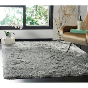 Paris Shag Sage 5 ft. x 8 ft. Solid Area Rug