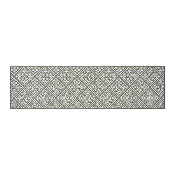 Austell 2-Tone Ivory/Sage 2 ft. x 6 ft. Geometric Polypropylene Runner Rug