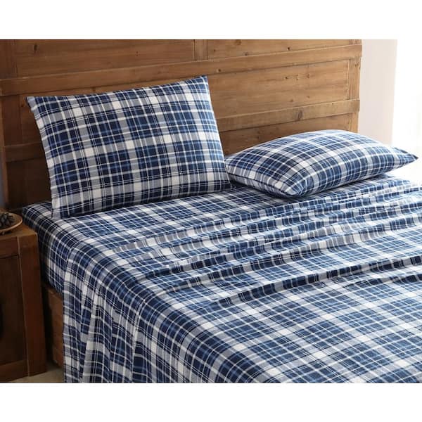 Morgan Home Geraldine 100 Cotton Navy Flannel Queen Sheet Set The Depot Cotton Navy Flannel Queen Sheet Set, 100 Cotton Queen Bed Sheet Set