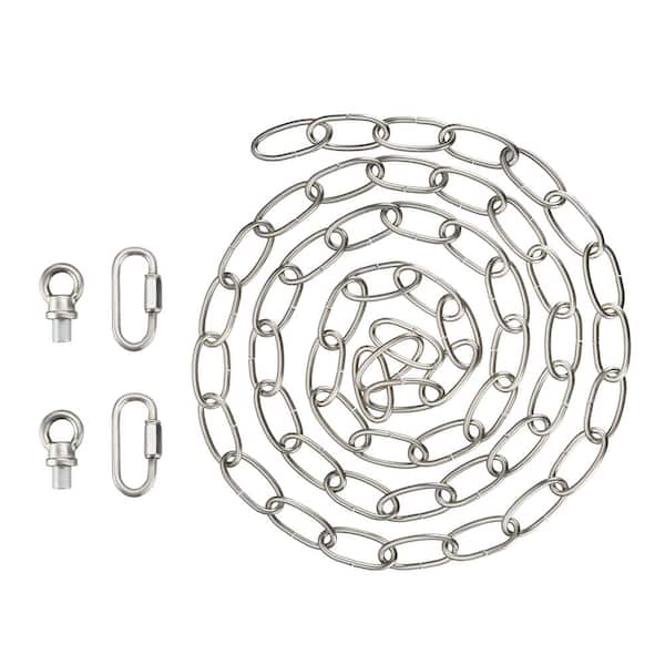 Unbranded Steel 6 ft. Chain & Quick Link Connector/Hanging Max.40 lbs.-Lighting Fixture/Swag Light/Plant, BN Finish,11G
