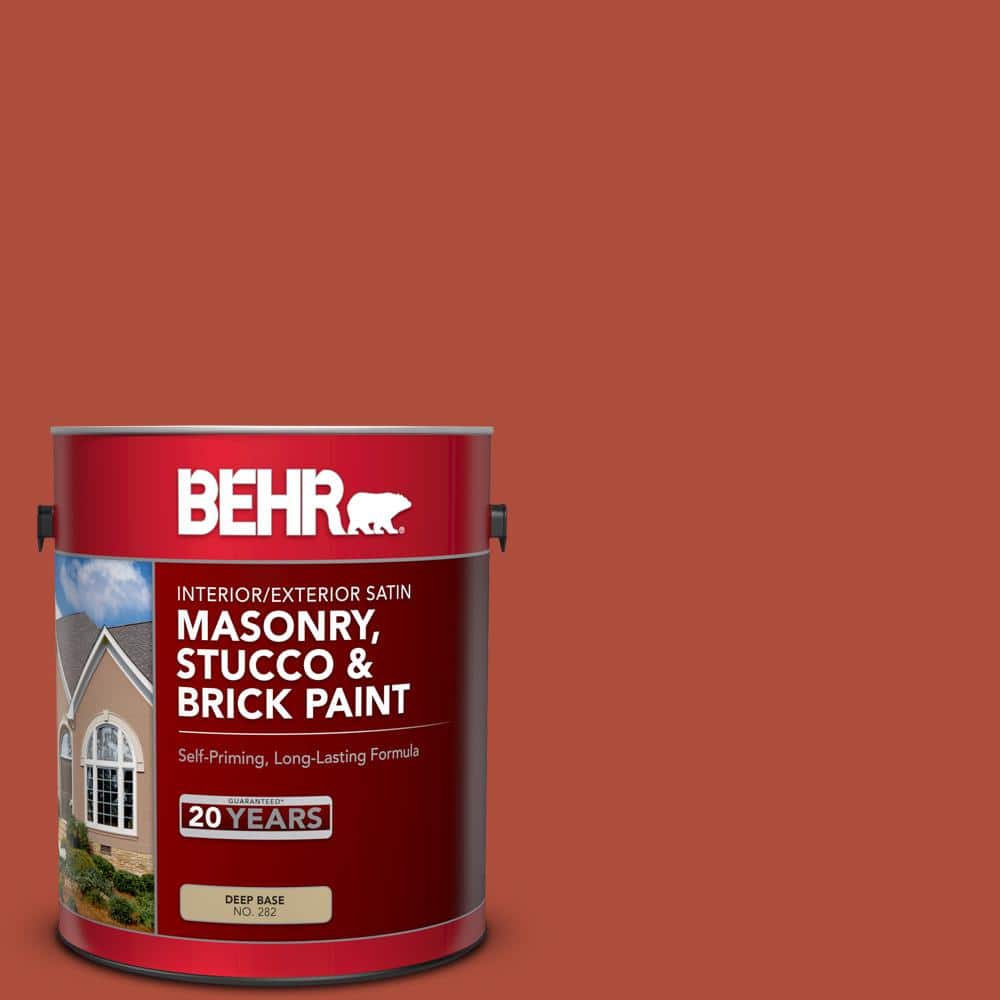 1 gal. #MQ4-35 Torch Red Satin Interior/Exterior Masonry, Stucco and Brick 