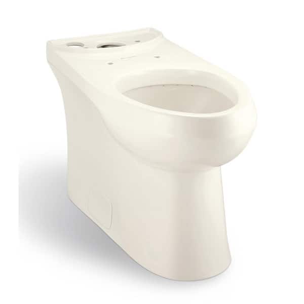 Glacier Bay Concealed Trapway 1.1/1.6 GPF Dual Flush Elongated Toilet Bowl Only in Biscuit
