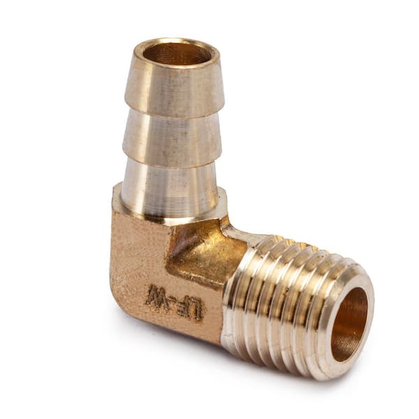 HZFJ 2pcs Brass Hose Fitting, 90 Degree Elbow, Hose Barb x NPT Barbed Pipe  Fitting